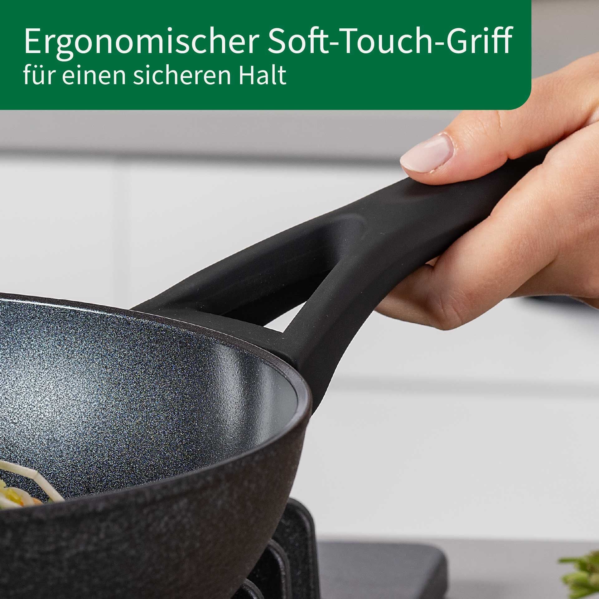Wokpanne keramisk non-stick Ø28 cm resirkulert aluminium med mat