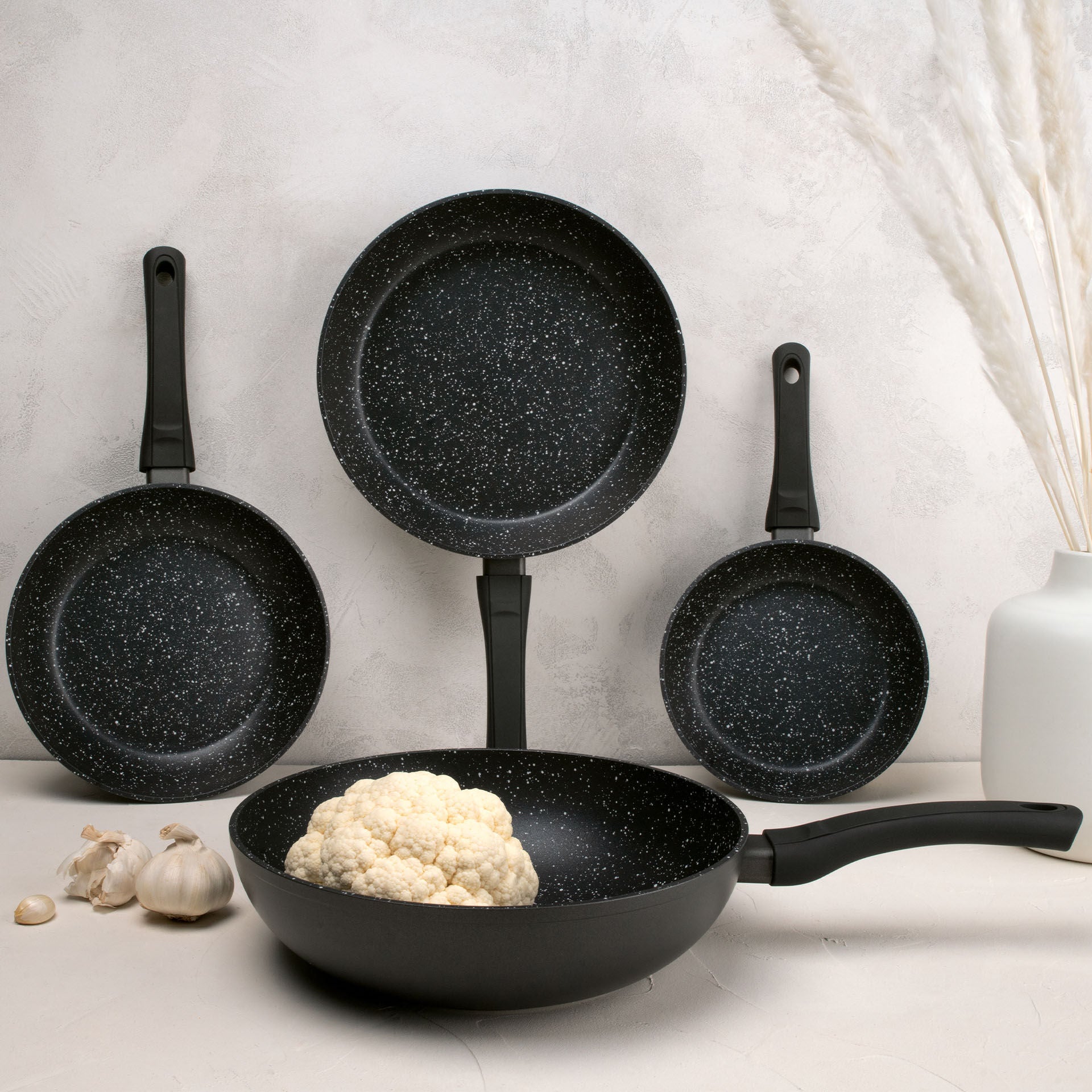 Wokpanne Marble non-stick Ø28 cm resirkulert aluminium bakside