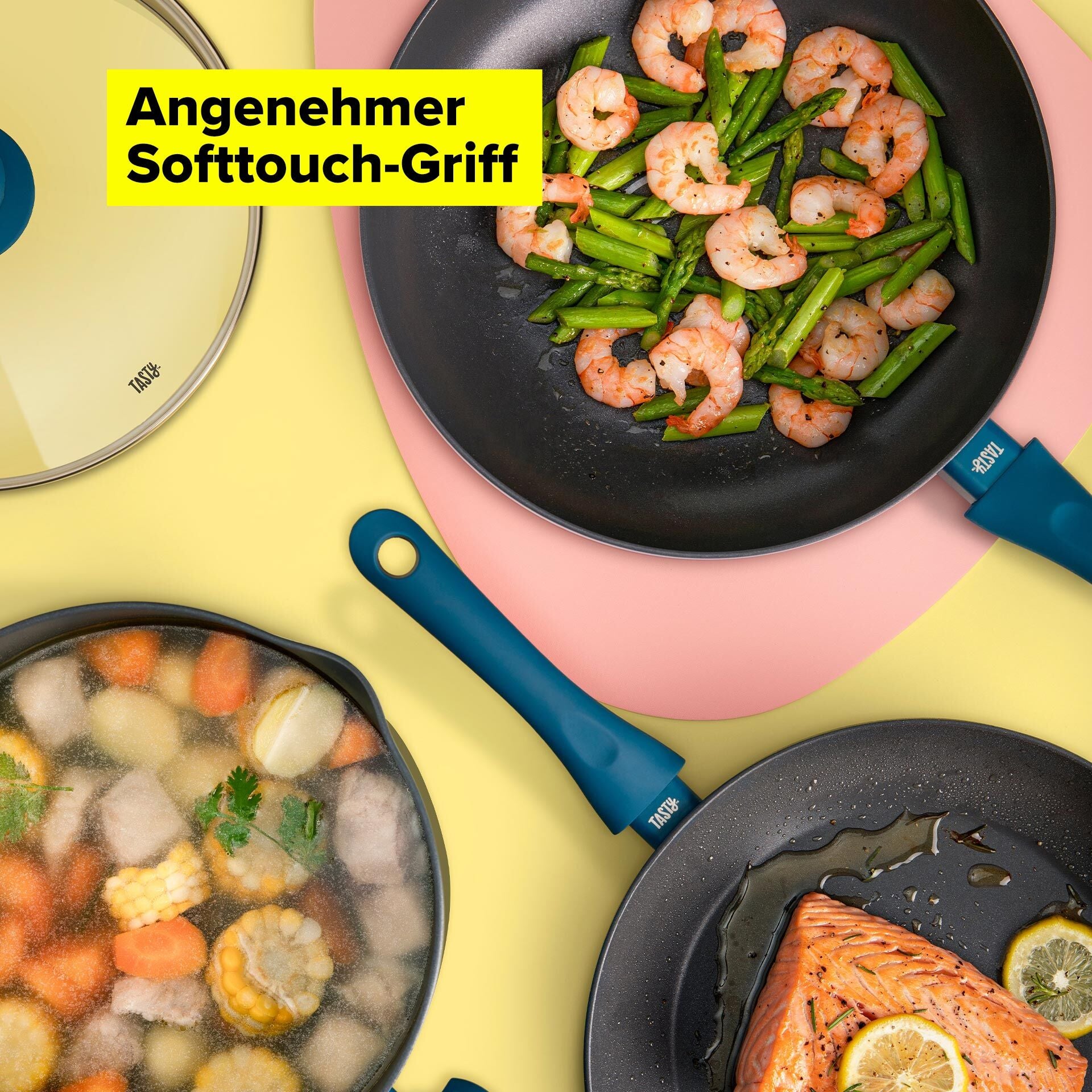 Wokpanne non-stick Ø28 cm med oljedoseringssystem - Tasty pakning og garanti