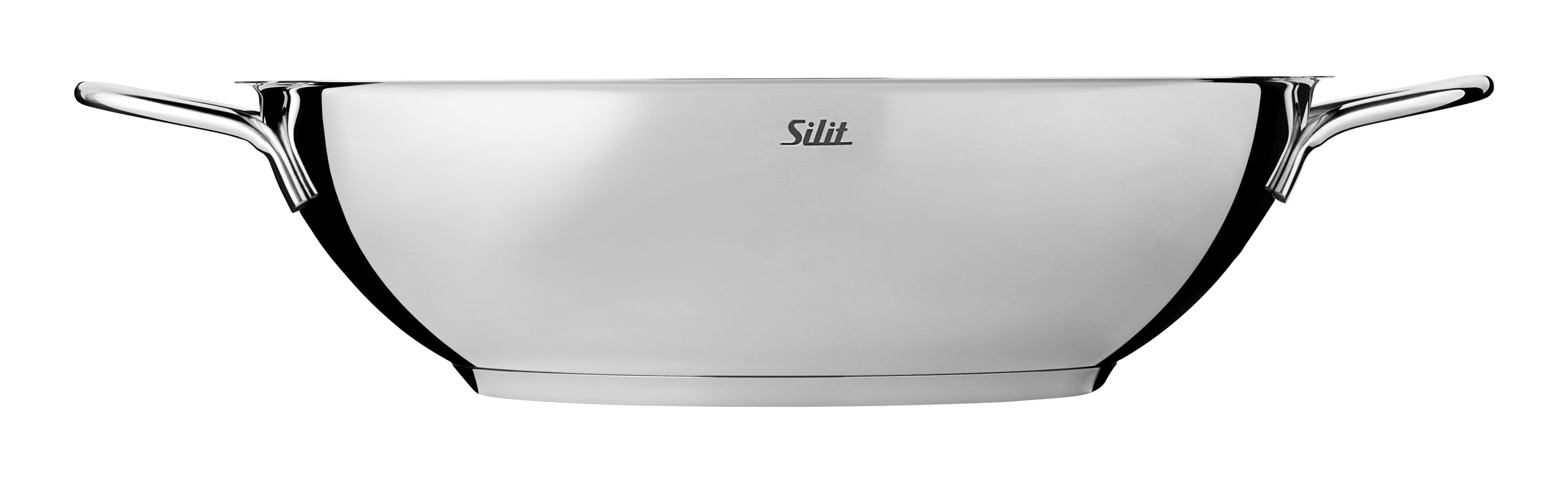 Wokpanne rustfritt stål 32 cm induksjon ovnssikker SILIT bakside