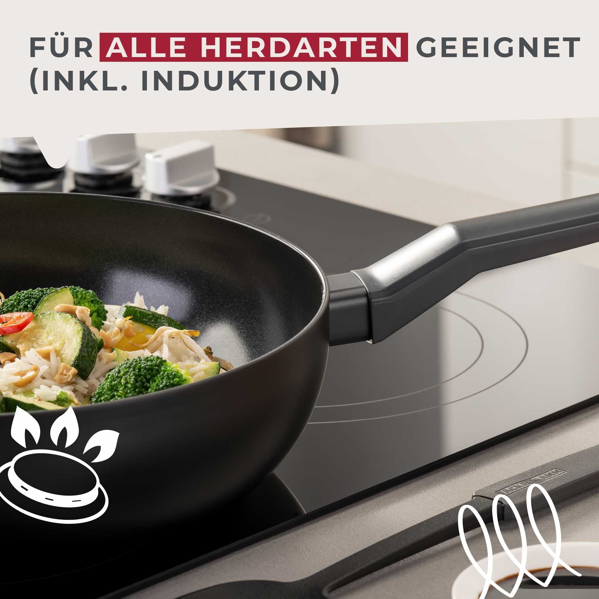 Wokpanne Statement keramikk non-stick Ø28 cm aluminium visning fra siden