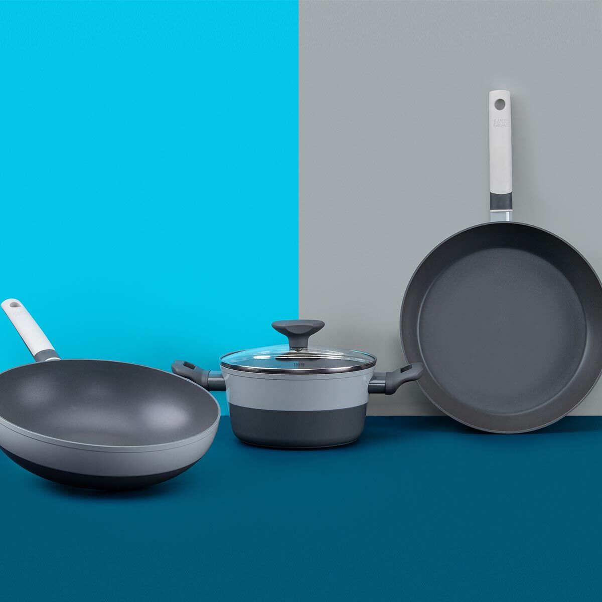 Wokpanne tofarget Ø28 cm non-stick induksjon - Tasty nærbilde